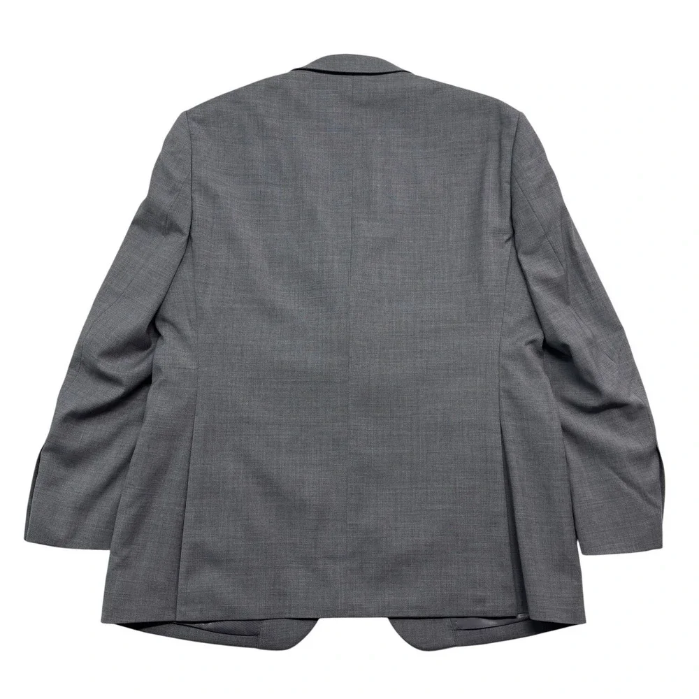 Pronto Uomo Platinum 44R 38x29 Gray 2pc Pant Suit Stretch Wool Flat Front Mens